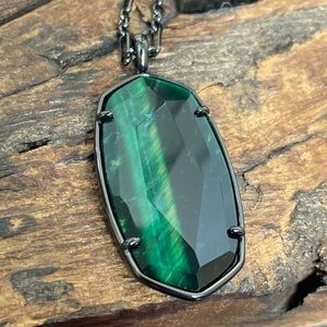 NWT Kendra Scott GM Faceted Green Tiger's Eye Reid!